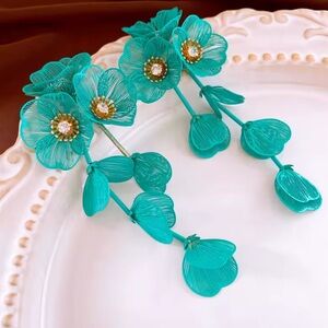 Kate Middleton Turquoise Floral Earrings